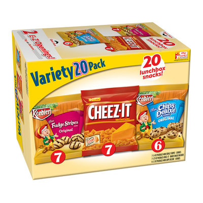 Keebler Fudge Stripes/Cheez-It/Chips Deluxe Cookies & Crackers Variety Pack