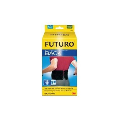 Futuro Adjustable Back Support, Fits Waist 29-51 in, Black