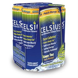 Celsius Inc. Celsius - Celsius Green Tea Peach Mango, 4 cans