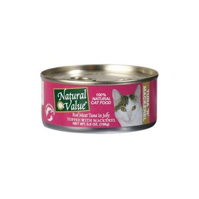 Natural Value Cat Food - Red Meat Tuna in Jelly with Mackerel - 24 x 5.5 oz