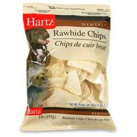 Hartz 97721 1 lb Chicken Dental Basted Rawhide Chips