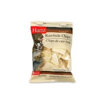 Hartz 97721 1 lb Chicken Dental Basted Rawhide Chips