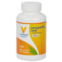 Vitamin Shoppe Sarsaparilla Root 425 MG - 100 Capsules - Allergy Support