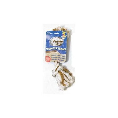 Aspen Booda Pet Products Booda Yummy 2 Knot Rope Bone Peanut Butter Large