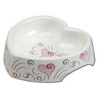 Doskocil Hearts & Swirls Cat Dish