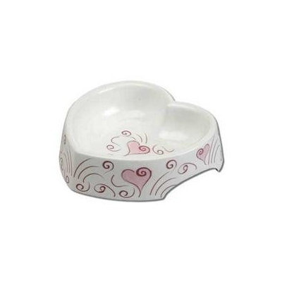 Doskocil Hearts & Swirls Cat Dish