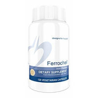 Designs for Health , Ferrochel Iron Chelate , Strong Iron Supplement , 120 Vegetarian Capsules