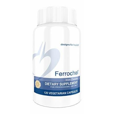 Designs for Health , Ferrochel Iron Chelate , Strong Iron Supplement , 120 Vegetarian Capsules