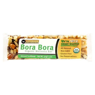 Wellements Bora Bora Organic Wellness Snack Bar, Almond Sunflower , 1.4 oz (40 g) 12pk
