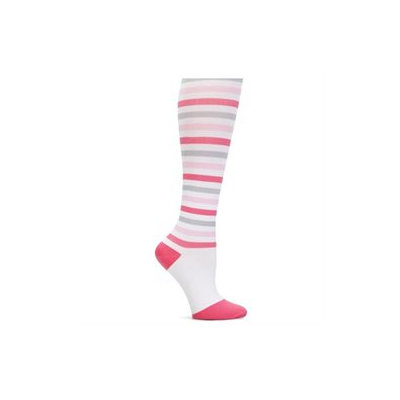 Striped Compression Trouser Sock Pink/grey/white