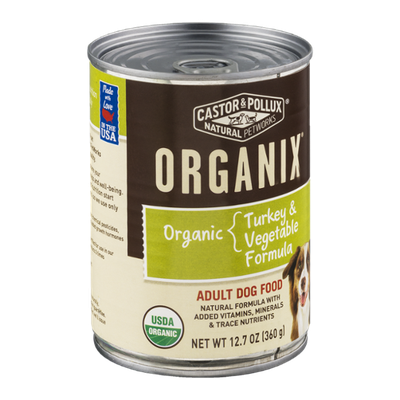 Castor & Pollux Organix Adult Dog Food Turkey & Vegetable Formula