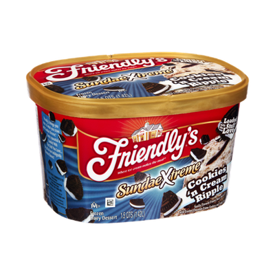 Friendly's SundaeXtreme Cookies 'n Cream Ripple Frozen Dairy Dessert