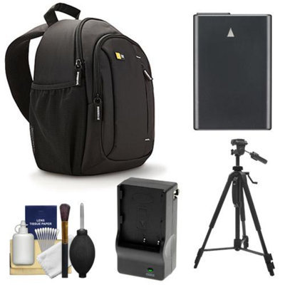 Case Logic TBC-410 Digital SLR Camera Sling Case (Black) with EN-EL14 Battery & Charger + Tripod + Kit for Nikon D3100, D3200, D5100, D5200