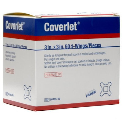Coverlet 4 Wing Bandages 3x3 50/bx