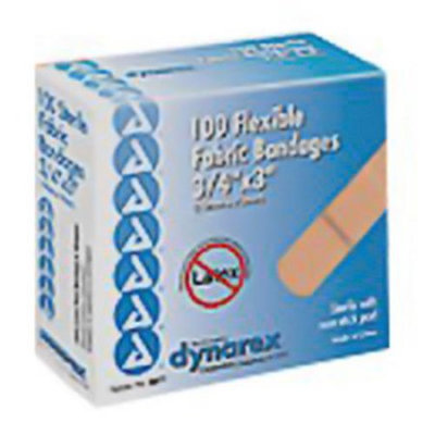 Dynarex Flexible Fabric Bandages, Sterile, Latex Free, 3/4 x 3, Box of 100