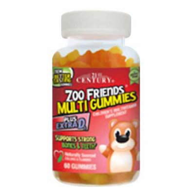 21st Century Zoo Friends Childrens Multivitamin Supplement Plus Extra D3 Multi Gummies - 60 Ea