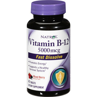 Natrol, B12 5000mcg,fast Disolve, 45 TAB (Pack of 36)