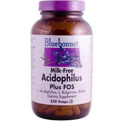 BlueBonnet Probiotic Acidophilus Plus FOS Vegetarian Capsules, 250 Count