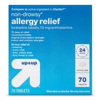 up & up Non-Drowsy Allergy Relief 10mg Antihistamine Loratadine Tablets - 60 Count