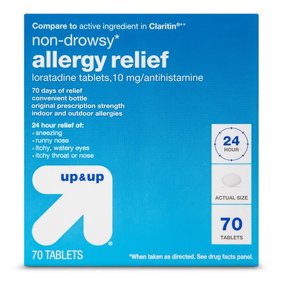 up & up Non-Drowsy Allergy Relief 10mg Antihistamine Loratadine Tablets - 60 Count