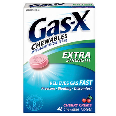 Gas-X Extra Strength Antigas Chewable Cherry Creme Tablets - 48 Count