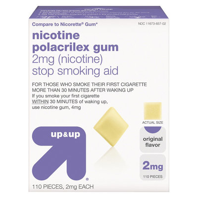 Up & Up Nicotine Gum 2mg 110ct Original