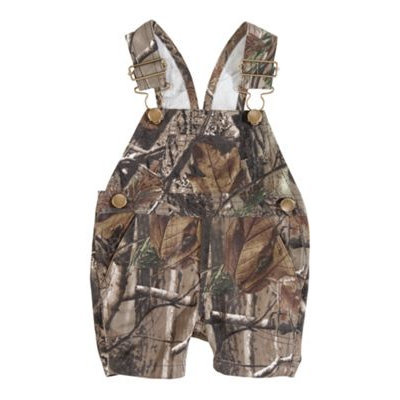Bass Pro Shops 87976603 Camo Bib Overall Short for Infants - 3M