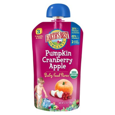 Earth's Best Baby Food Pouch - Pumpkin Cranberry Apple 4.2oz (12 Pack)
