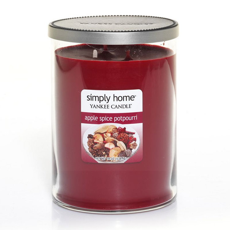 Yankee Candle simply home 19oz. Apple Spice Potpourri Jar Candle (Red