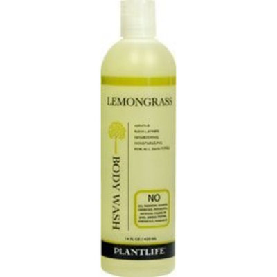 Plantlife Lemongrass Body Wash (or Shower Gel)- 14 fl oz- made with organic ingredients and 100% pure essential oils