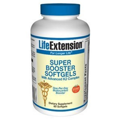 Life Extension Super Booster with Advanced K2 Complex Softgels, 60-Count