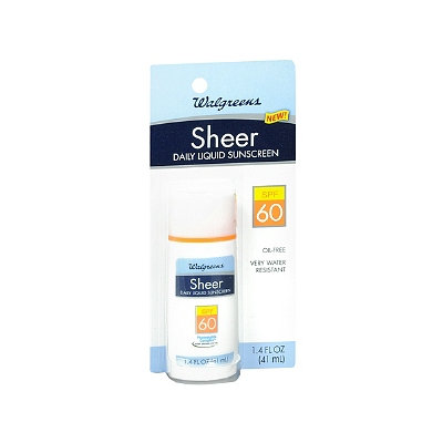 Walgreens Sheer Daily Liquid Sunscreen SPF 60