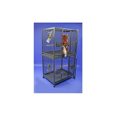 A & E Cage Co Large Double Stack Bird Cage Color: Platinum
