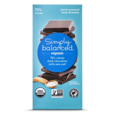 Simply Balanced 72% Cacao Sea Salt Chocolate Bar