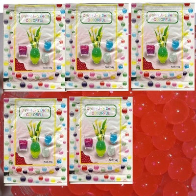 5 Pack of Crystal Jelly Decor Colorful Beads