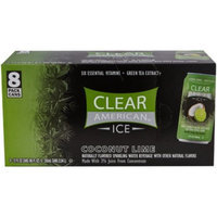 Clear American Ice Coconut Lime Flavored Sparkling Water, 12 fl oz, 8 pack