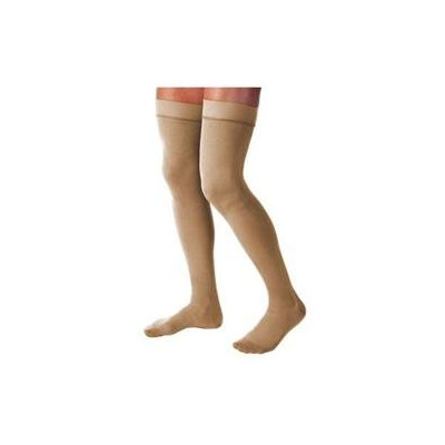 Jobst 114215 Relief 20-30 mmHg Closed Toe Thigh Highs with Silicone Top Band - Size & Color- Black X-Large