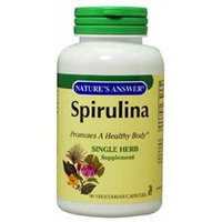 tures Answer Nature's Answer Spirulina Single Herb Supplement Vegetarian Capsules