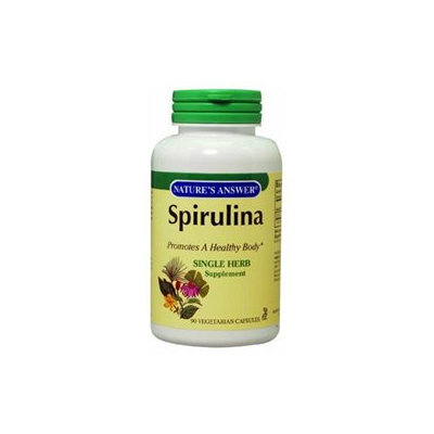 tures Answer Nature's Answer Spirulina Single Herb Supplement Vegetarian Capsules