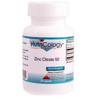 Nutricology - Zinc Citrate 50 mg. - 60 Vegetarian Capsules
