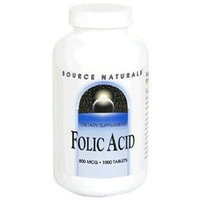 Source Naturals Folic Acid - 800 mcg - 1000 Tablets