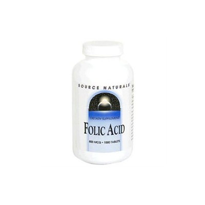 Source Naturals Folic Acid - 800 mcg - 1000 Tablets