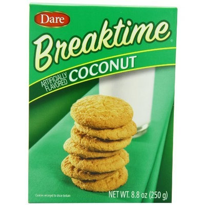Dare Foods Breaktime Coconut Cookies, 8.8-Ounce (Pack of 12 )