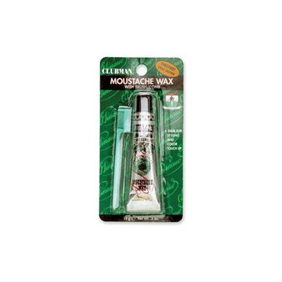Clubman Moustache Wax with Brush/Comb Chestnut