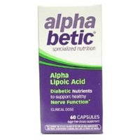 Enzymatic Therapy - Alpha Betic Diabetic Nutrition Alpha Lipoic Acid - 60 Capsules