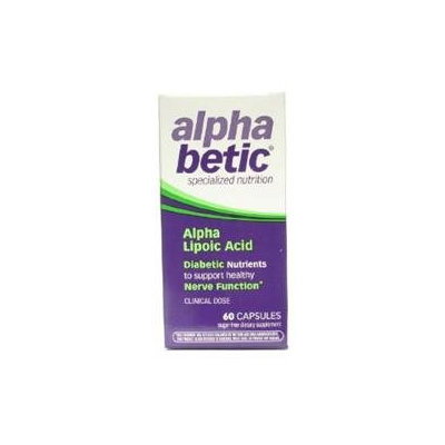 Enzymatic Therapy - Alpha Betic Diabetic Nutrition Alpha Lipoic Acid - 60 Capsules