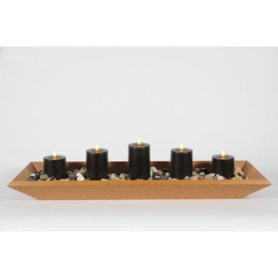 Delighted Home DH-5PPTCBL Cedar 5 Pillar Polly Trough with 1, 6 in. - 2, 5 in. a