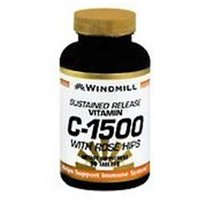 Vitamin C 1500 mg with Rose Hips, 60 Tablets, Windmill Health Products