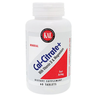 Kal Cal-Citrate Plus - 1000 mg - 60 Tablets
