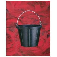 Fortex Industries Inc Rubber Pail- Black 10 Quart - N200 BLACK